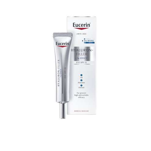 EUCERIN HYALURON-FILLER+3xEFFECT Крем для ухода за кожей вокруг глаз SPF 15, 15 мл